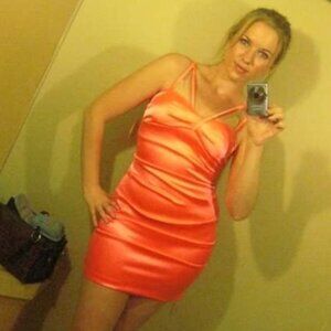Neon Coral Clubbing Dress